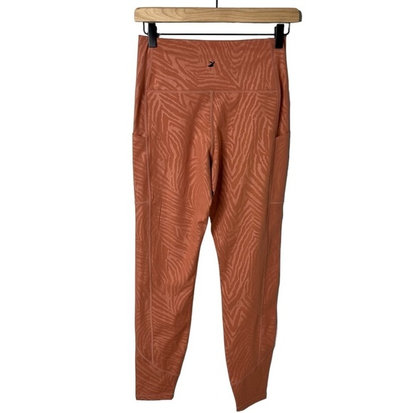 Glyder Taper Legging Side Pockets Clay Zebra Gloss Size Medium Activewear - Picture 7 of 9